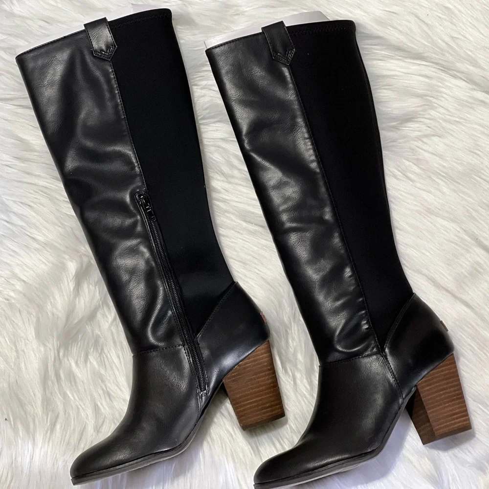 New DR. SCHOLL'S WOMENS A-OKAY TALL BOOT - BLACK - Picture 8 of 14